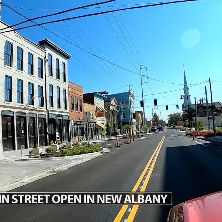 Main Street reopens in downtown New Albany